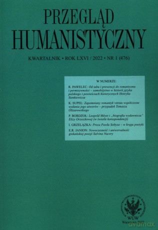 Przegląd Humanistyczny 1/2022 (476) [KSIĄŻKA]