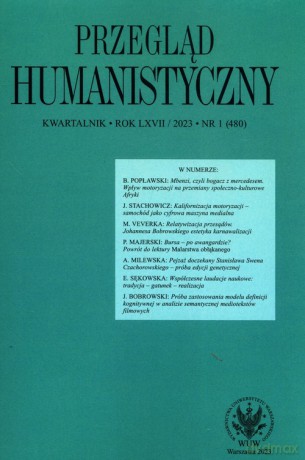 Przegląd Humanistyczny 2023/1 (480) [KSIĄŻKA]