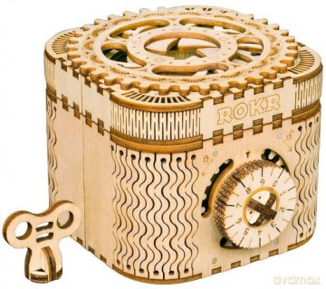 ROBOTIME Drewniane Puzzle 3D - Skrzynia Skarbów