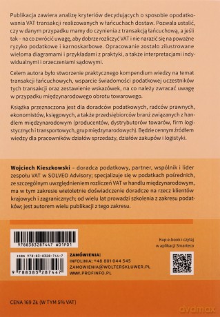 Rozliczenia VAT w transakcjach łańcuchowych - Wojciech Kieszkowski [KSIĄŻKA]