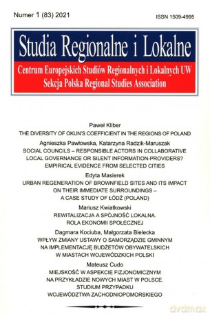 Studia Regionalne i Lokalne 1 (83) 2021 [KSIĄŻKA]