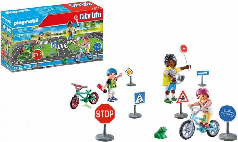 PLAYMOBIL Zestaw z figurkami City Life 71332 Kurs rowerowy