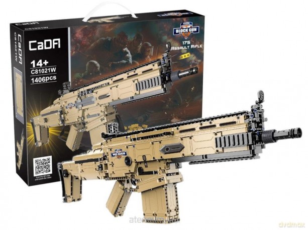 Karabin 17S Assault Rifle Khaki z Klocków 1406 el.