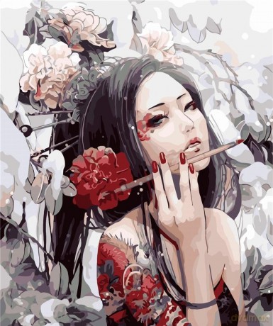 Malowanie po numerach - Anime girl 40x50 cm