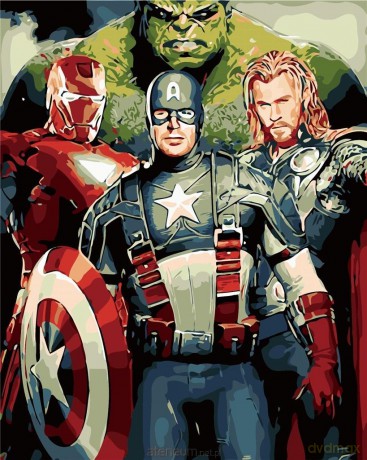 Malowanie po numerach - Avengers 40x50 cm