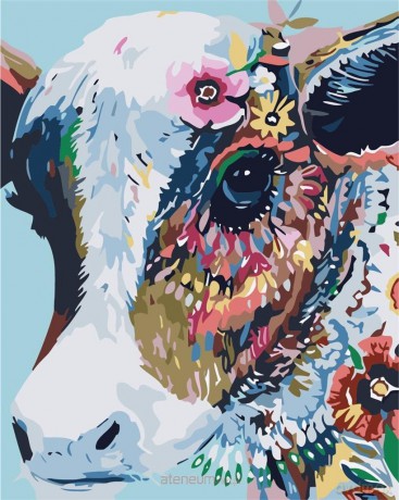 Malowanie po numerach - Krowa 40x50 cm