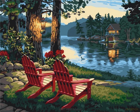 Malowanie po numerach - Miejsce na relaks 40x50 cm