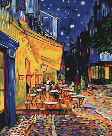 Malowanie po numerach - Nocna kawiarnia 40x50 cm