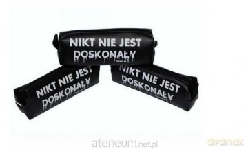 Piórnik kostka czarny - Nikt nie jest doskonały