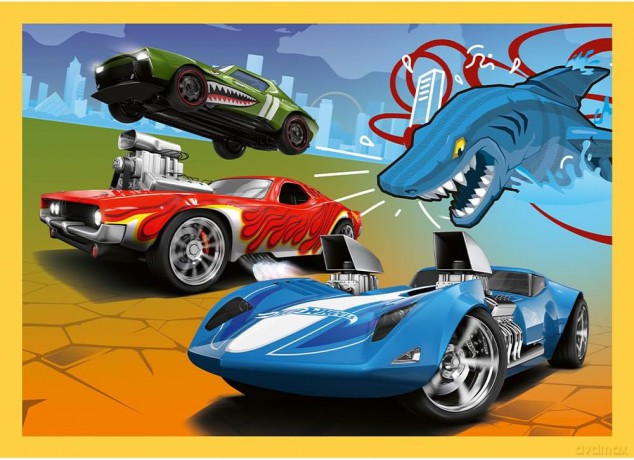 TREFL 4w1 Pojazdy Hot Wheels [PUZZLE]