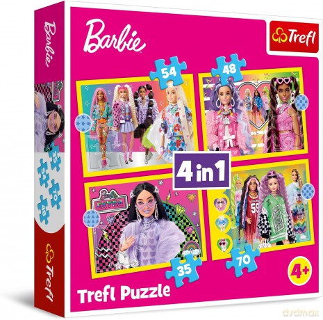 TREFL 4w1 Wesoły świat Barbie [PUZZLE]