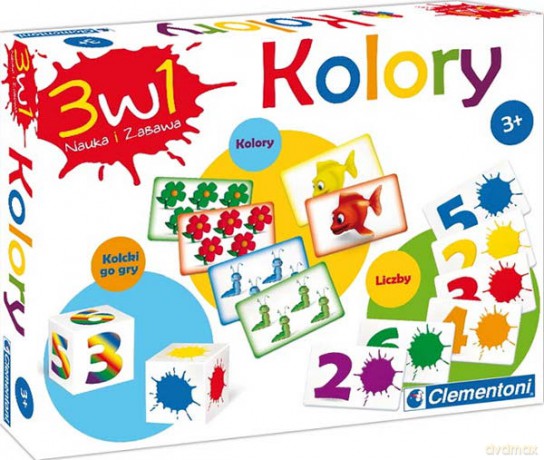 CLEMENTONI NAUKA I ZABAWA 3w1 KOLORY 90671 [GRA]