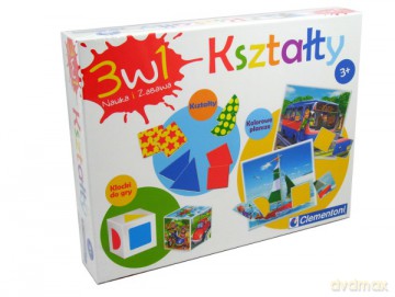 CLEMENTONI NAUKA I ZABAWA 3w1 KSZTAŁTY 90673 [GRA]