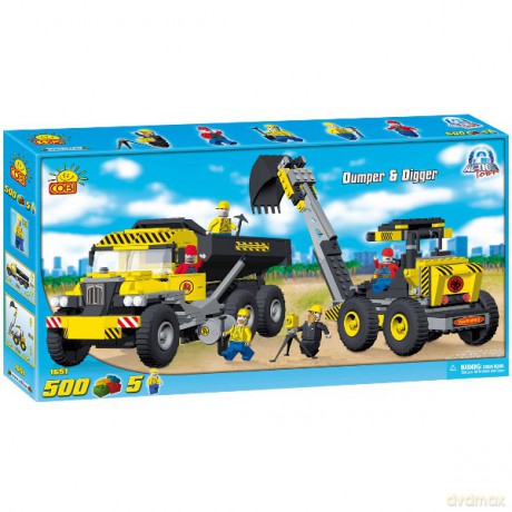 COBI CITY KOPARKA I WYWROTKA 500el. 1651 [KLOCKI]