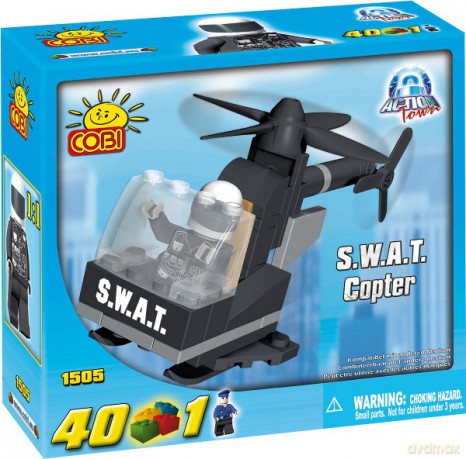 COBI CITY; POLICJA ŚMIGŁOWIEC SWAT 40 KL 1505 [KLOCKI]