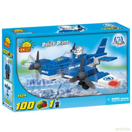 COBI CITY; SAMOLOT POLICYJNY 100 KL. 1524 [KLOCKI]
