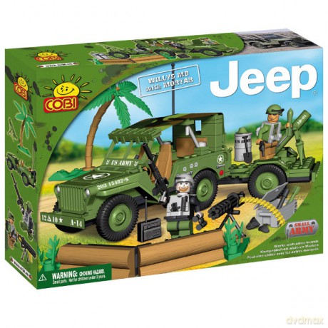 COBI Jeep Willys z plandeką i armatą 24200 [KLOCKI]