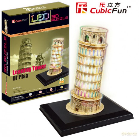 PUZZLE 3D KRZYWA WIEŻA PISA (ŚWIATŁO) L502H [PUZZLE]