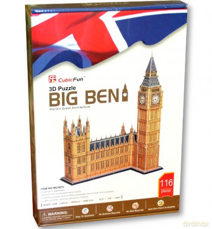 PUZZLE 3D ZEGAR BIG BEN DUŻY ZESTAW C087H [PUZZLE]