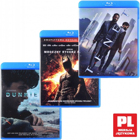 Nolan Kolekcja: Dunkierka / Mroczny Rycerz Powstaje / Tenet Pakiet [6xBlu-Ray]