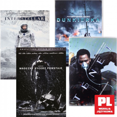 Nolan Kolekcja: Dunkierka / Interstellar / Mroczny Rycerz Powstaje / Tenet Pakiet [5DVD]