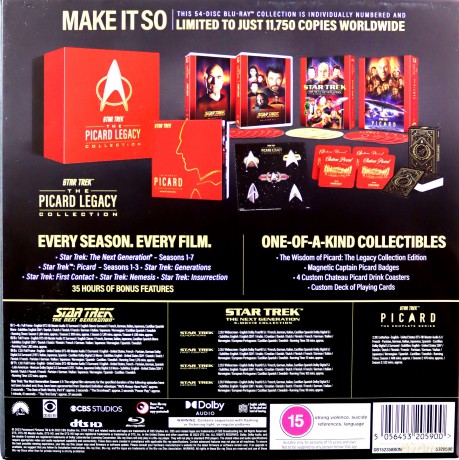 Star Trek: The Picard Legacy Collection: Star Trek: The Next Generation: Season 1-7 / Generations / First Contact / Insurrection / Nemesis / Picard Season 1-3 [BOX] [54xBlu-Ray]