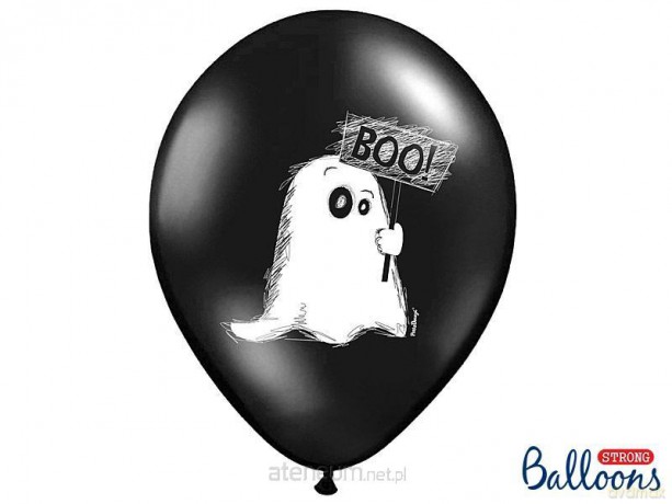 Balony Duszek Pastel Black 30 cm 50 szt