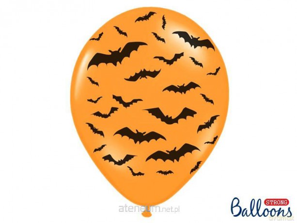 Balony Nietoperze Pastel M. Orange 30 cm 50 szt