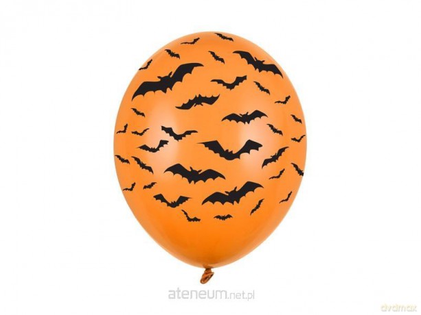Balony Nietoperze Pastel M. Orange 30 cm 6 szt