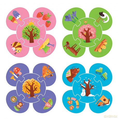Co pasuje? Pory roku. Puzzle + książeczka - Anna Podgórska [KSIĄŻKA]