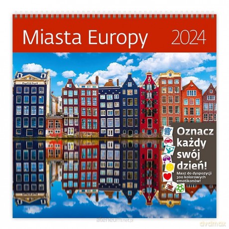 Kalendarz 2024 30x30 Miasta Europy [KALENDARZ]