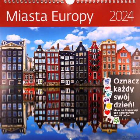 Kalendarz 2024 30x30 Miasta Europy [KALENDARZ]