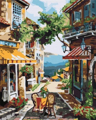 Malowanie po numerach - Miasteczko płd. 40x50 cm