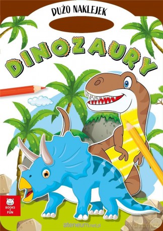 Teczka dinozaury z podwójnymi naklejkami [KSIĄŻKA]