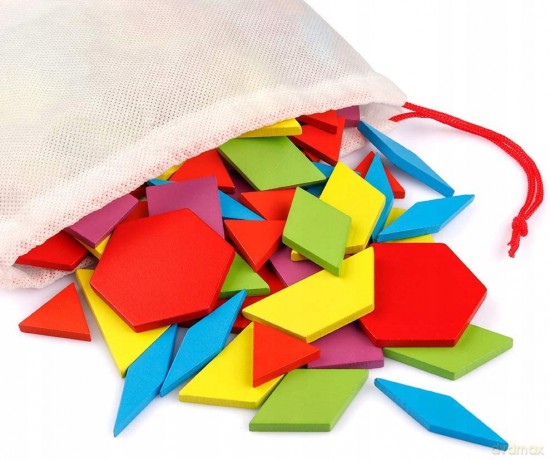 Układanka logiczna Tangram drewniana