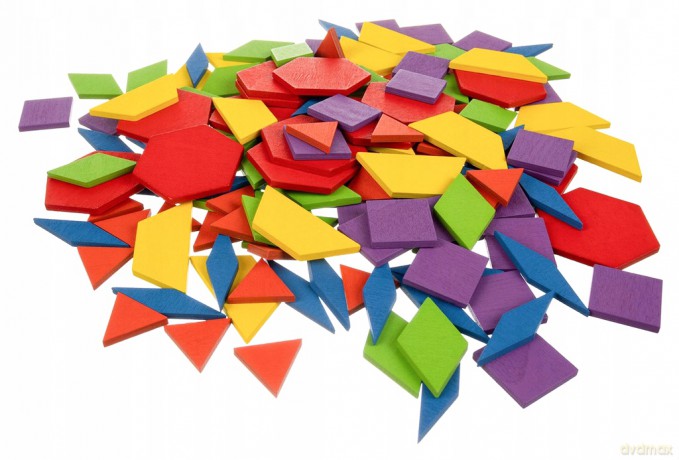 Układanka logiczna Tangram drewniana