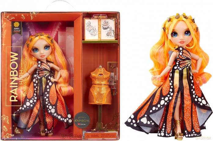 Lalka Rainbow High Fantastic Fashion - ORANGE - Poppy Rowan