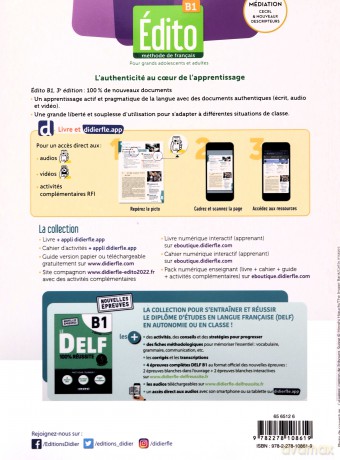Edito B1 podręcznik + wersja cyfrowa + online ed. 2022 - Elodie Heu, Marie Gatin, Marion Perrard [KSIĄŻKA]