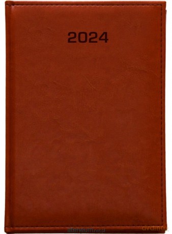 Kalendarz 2024 dzienny A4 Nebraska jasny brąz [KALENDARZ]