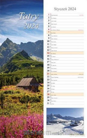 Kalendarz 2024 Pasek Tatry [KALENDARZ]