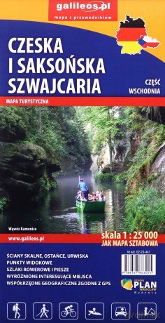 Mapa - Czeska i Saksońska Szwajcaria 1: 25 000
