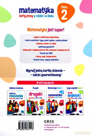 Matematyka SP 2 Karty pracy w szkole i w domu - Marta Kurdziel [KSIĄŻKA]