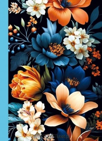 Notatnik ozdobny 105x148/48K kratka Flora