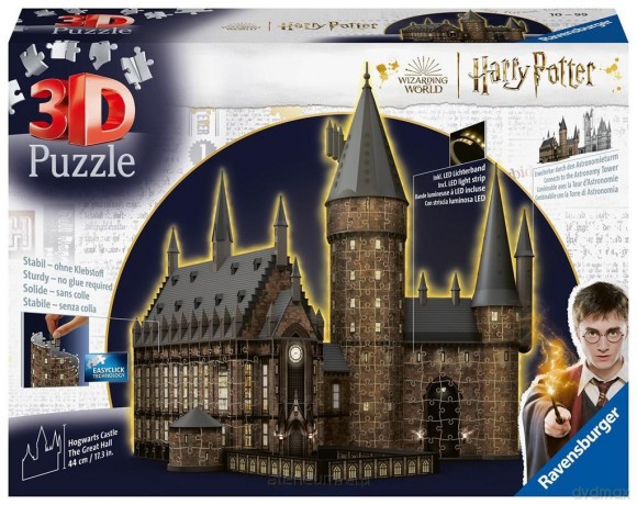 RAVENSBURGER 3D 540 el. Budynki nocą: Zamek Hogwarts [PUZZLE]