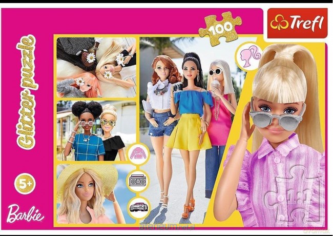 TREFL 100 el. Glitter Brokatowa Barbie [PUZZLE]