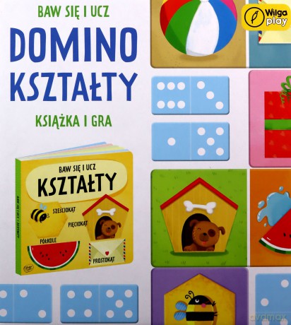 Baw się i ucz Domino Kształty Gra i książka