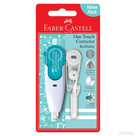 Korektor w taśmie one touch+wkład zapasowy blister faber-castell