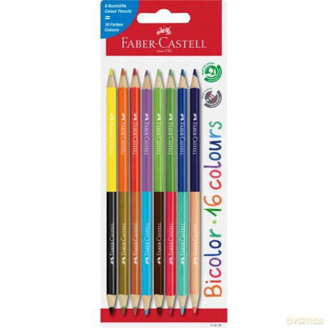 Kredki dwustronne 8 kolorów opakowanie blistrowe faber-castell
