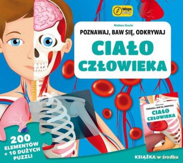 Książka i puzzle Poznawaj, baw się, odkrywaj Ciało człowieka 200 elementów