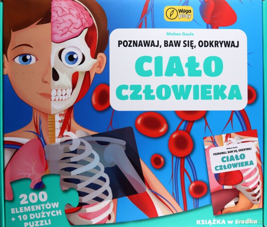 Książka i puzzle Poznawaj, baw się, odkrywaj Ciało człowieka 200 elementów